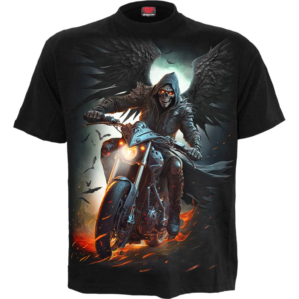 Spiral - Night Rider Mens T-shirt - Black